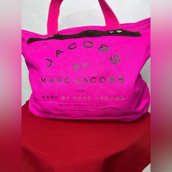 Jacob’s by Marc Jacobs Canvas pink Tote Bag Purse Shoulder - Picture 1 of 12